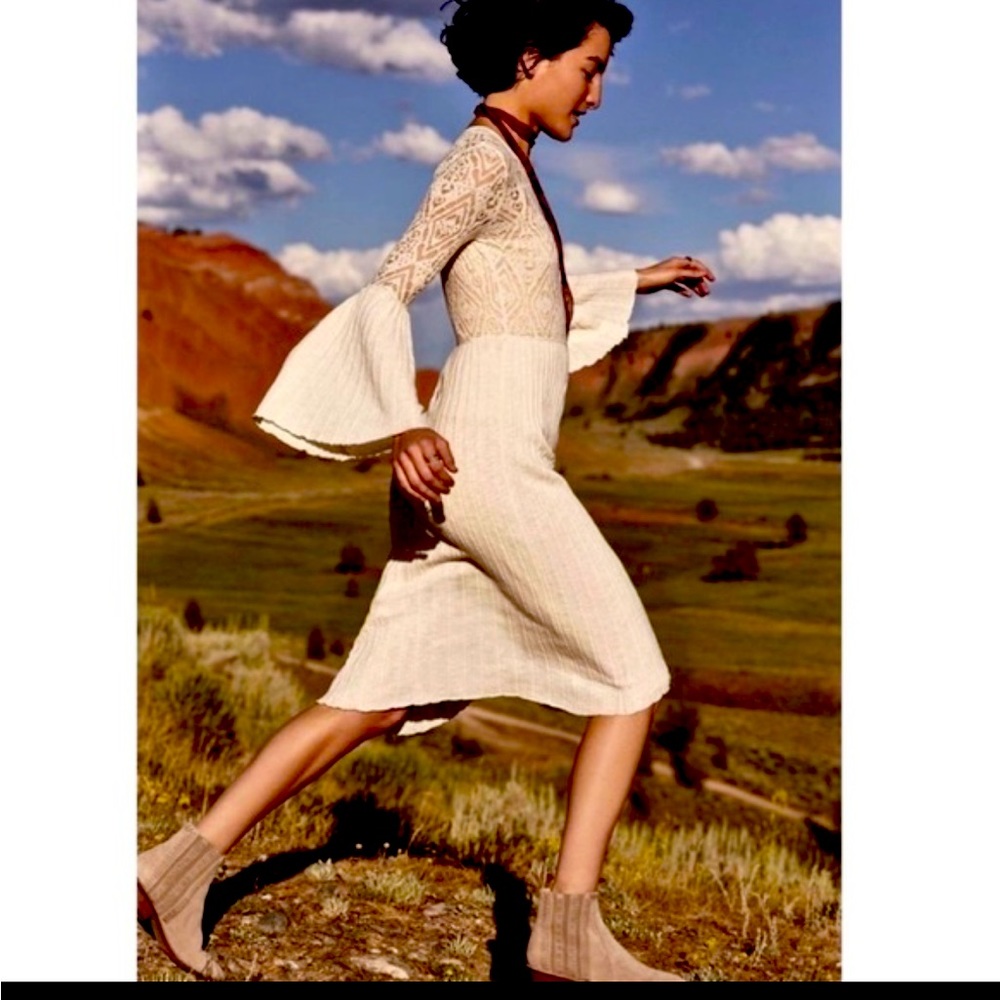 Anthropologie Floreat pleated Sweater-dress Xs